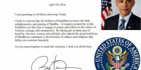 Thông điệp Phật đản 2640 (2016) của Tổng thống Mỹ Barack Obama