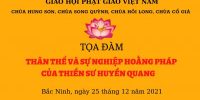 Thư Mời Tham Dự Toạ Đàm về Tam Tổ Trúc Lâm Huyền Quang