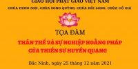 Thư Mời Tham Dự Toạ Đàm về Tam Tổ Trúc Lâm Huyền Quang