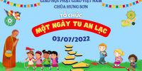 Mồng 3 tháng 7, Chùa Hưng Sơn tổ chức khoá tu: “Một ngày tu an lạc”